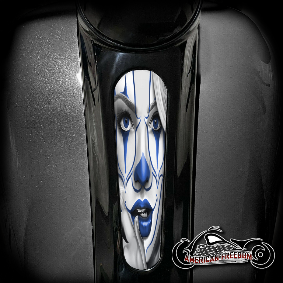 Harley 8 Inch Dash Insert - Chicana Blue